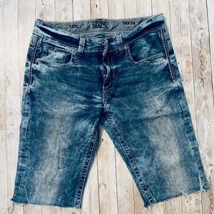 Buckle Black Cut Off Shorts